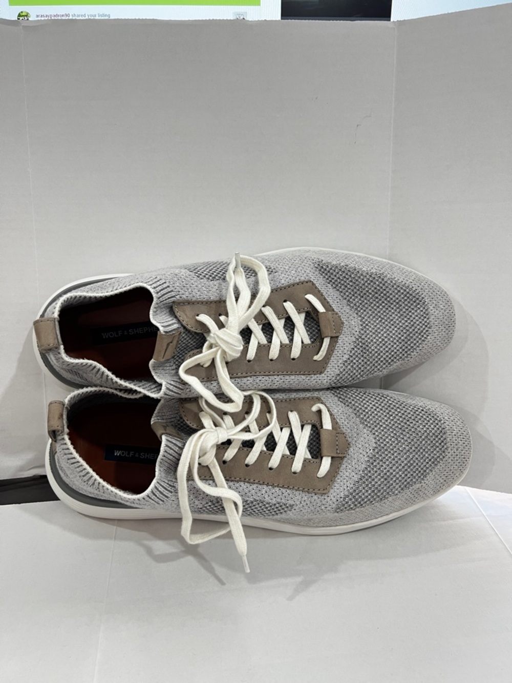Wolf & Shepherd Men's Supremeknit Trainer Shoes Slip-On Gray / White Size 11